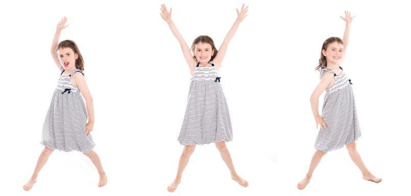 Portraits of a girl having fun.
